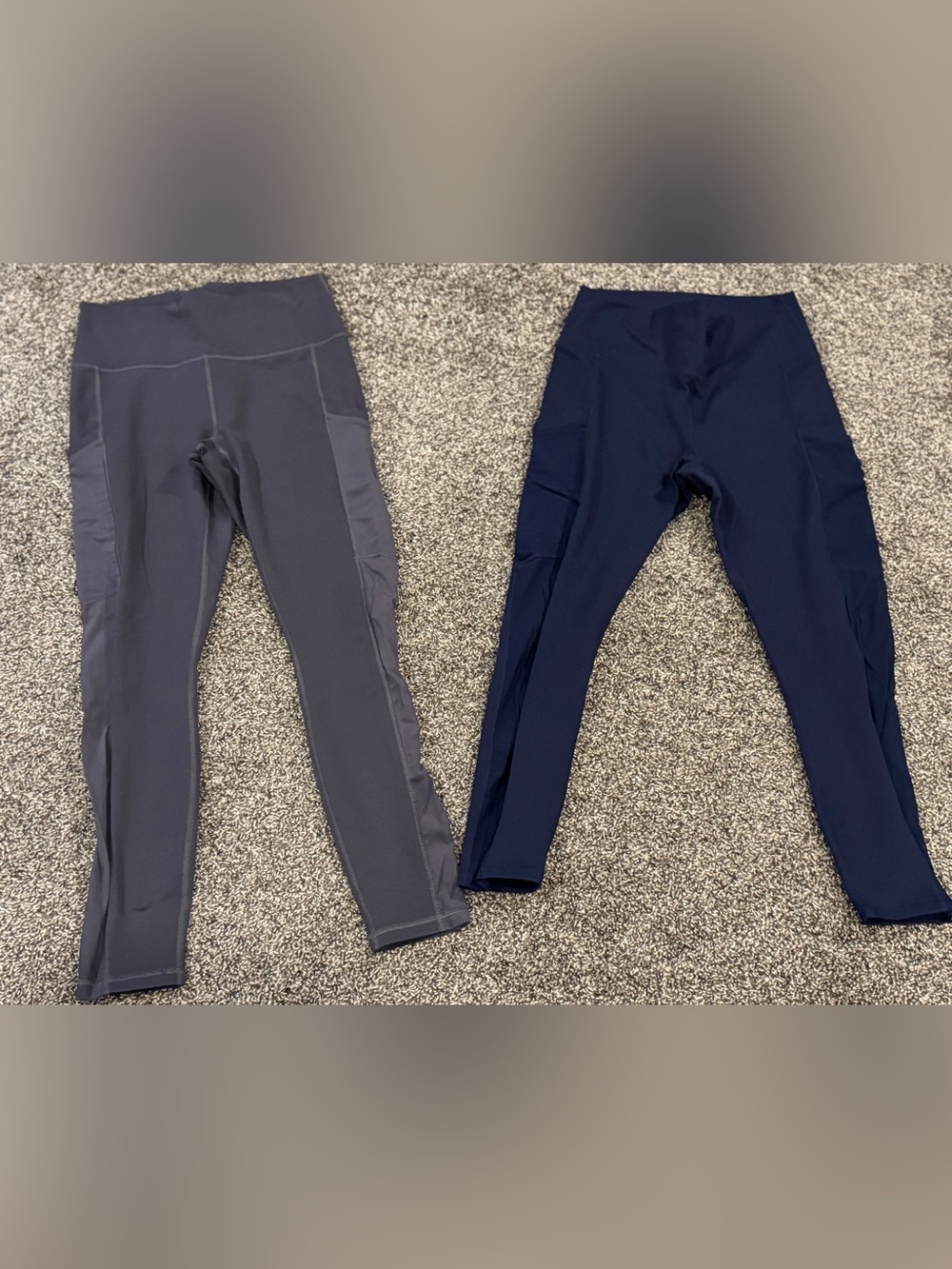 Fabletics Leggings - Gray and Navy